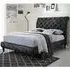 Venice Double Bed Frame - Black, Velvet