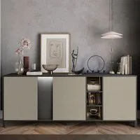 Venice Large Sideboard with LED - Champagne, High Gloss