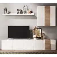 Venice Living Room Furniture Set - White, Cadiz Oak