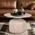 Venice Round Coffee Table with Shelf - Natural, Mango Wood