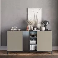 Venice Sideboard with LED - Champagne, High Gloss
