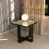 Venice Square Lamp Table - Champagne, High Gloss