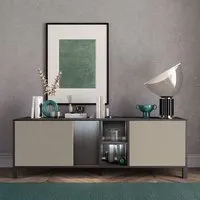 Venice TV Sideboard with LED - Champagne, High Gloss