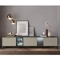 Venice TV Sideboard with LED - Champagne, High Gloss