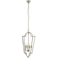 Venik Tapered 4 Lights Chandelier - Nickel, Stainless Steel