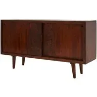 Venota Wooden Sideboard with Sliding Doors - Walnut