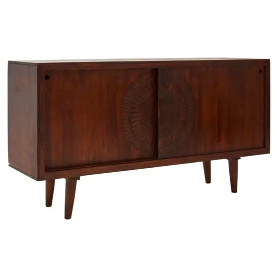 Venota Wooden Sideboard with Sliding Doors - Walnut image