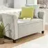 Ventnor Fabric Storage Ottoman - Silver