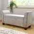 Ventnor Storage Ottoman with Buttoned Lid - Grey, Velvet
