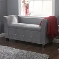 Ventnor Storage Ottoman with Seating - Dark Grey, Fabric