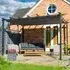 Venton Free Standing Garden Canopy - Gunmetal Grey, Aluminium