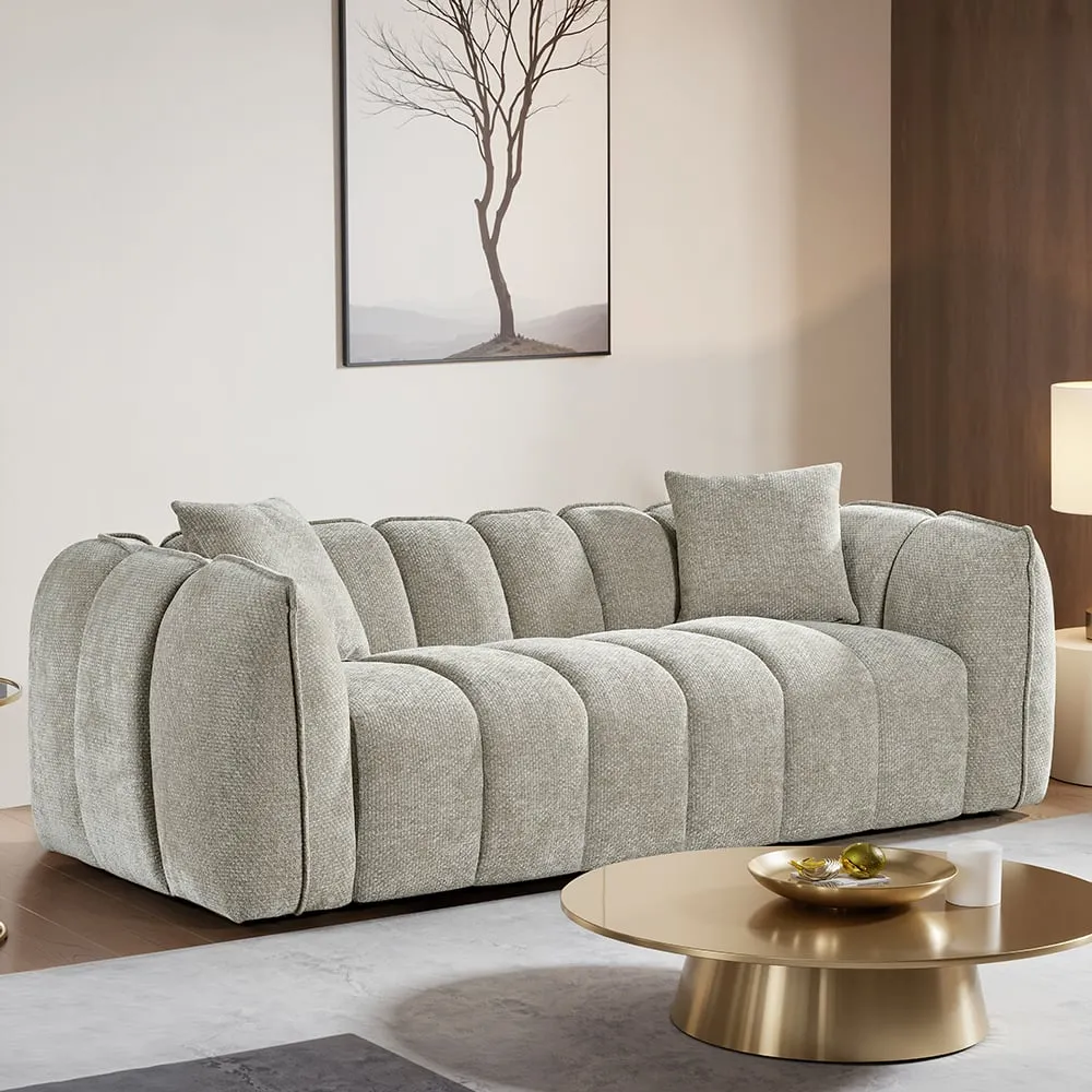 Ventura 3-Seater Sofa - Beige, Fabric