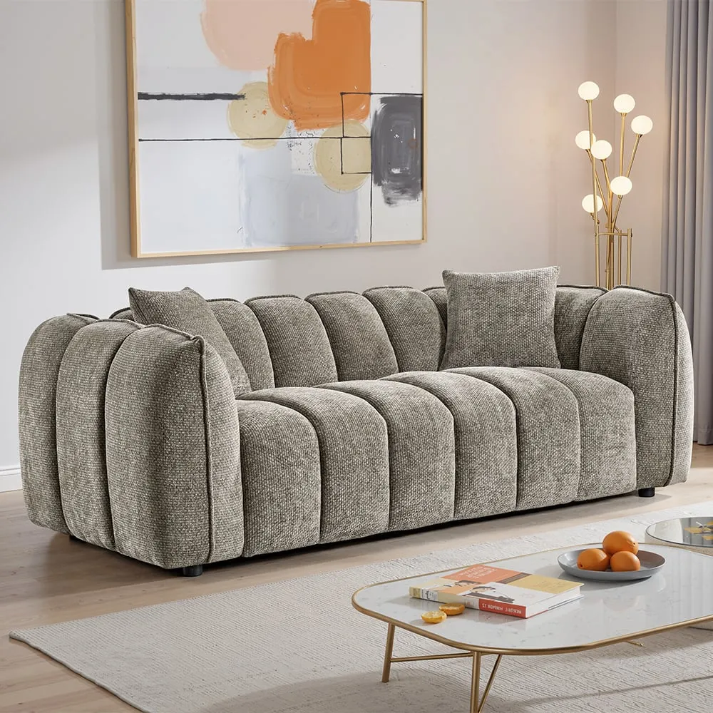 Ventura 3-Seater Sofa - Mocha, Fabric