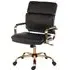 Ventura Office Chair with Gas Lift - Black, Leather