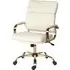 Ventura Office Chair with Gas Lift - White, Leather