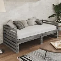Veras Single Pull-Out Day Bed - Grey, Pinewood