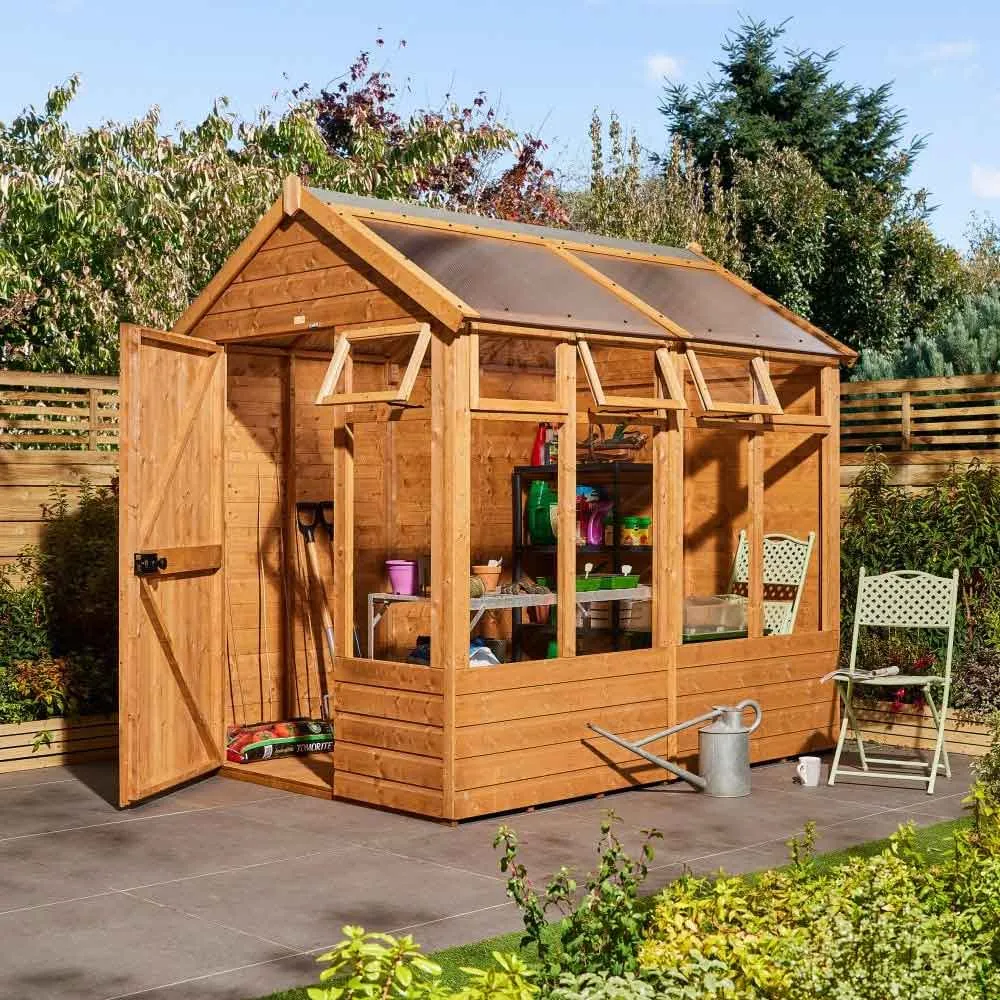 Verdant 6x8 Wooden Summerhouse - Honey Brown product