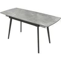 Verdun Extendable Dining Table - Matte Grey, Ceramic