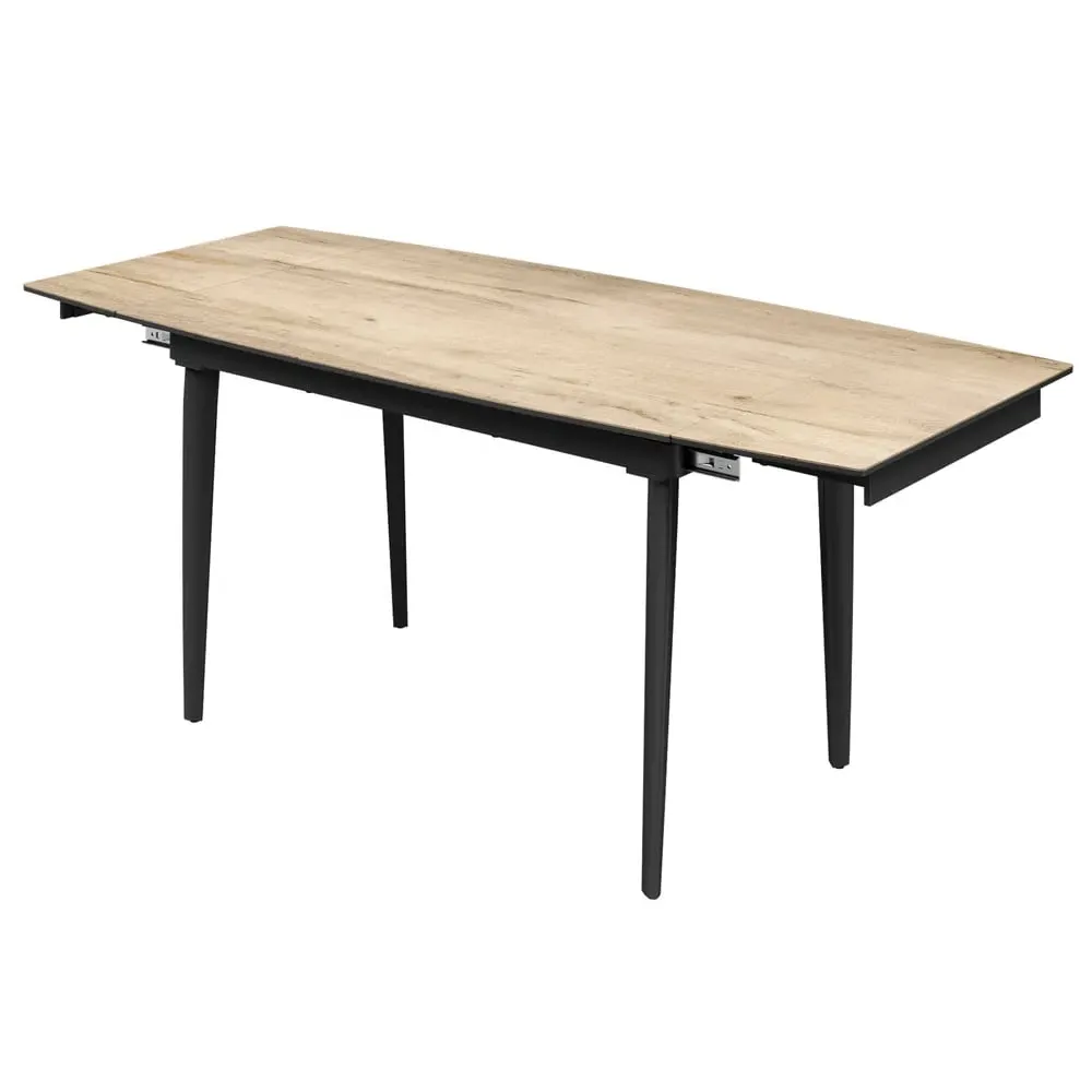 Verdun Extendable Dining Table - Oak Effect, Ceramic