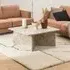 Verdun Square Coffee Table - Brown, Marble