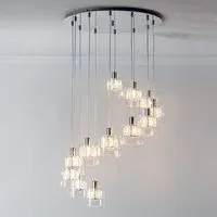 Verina 12 Light Pendant Light - Chrome, Clear Glass