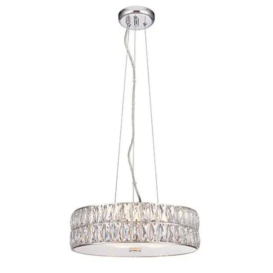 Verina Round Pendant Light 5 Lights LED - Chrome, Crystal Glass product