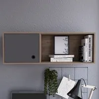 Veritate Wall Storage Unit with 1 Door - Oak, Wood