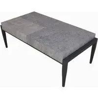 Vermillion Coffee Table with Metal Legs - Dark Concrete, Wood