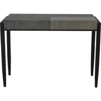 Vermillion Console Table with Metal Legs - Dark Concrete, Wood