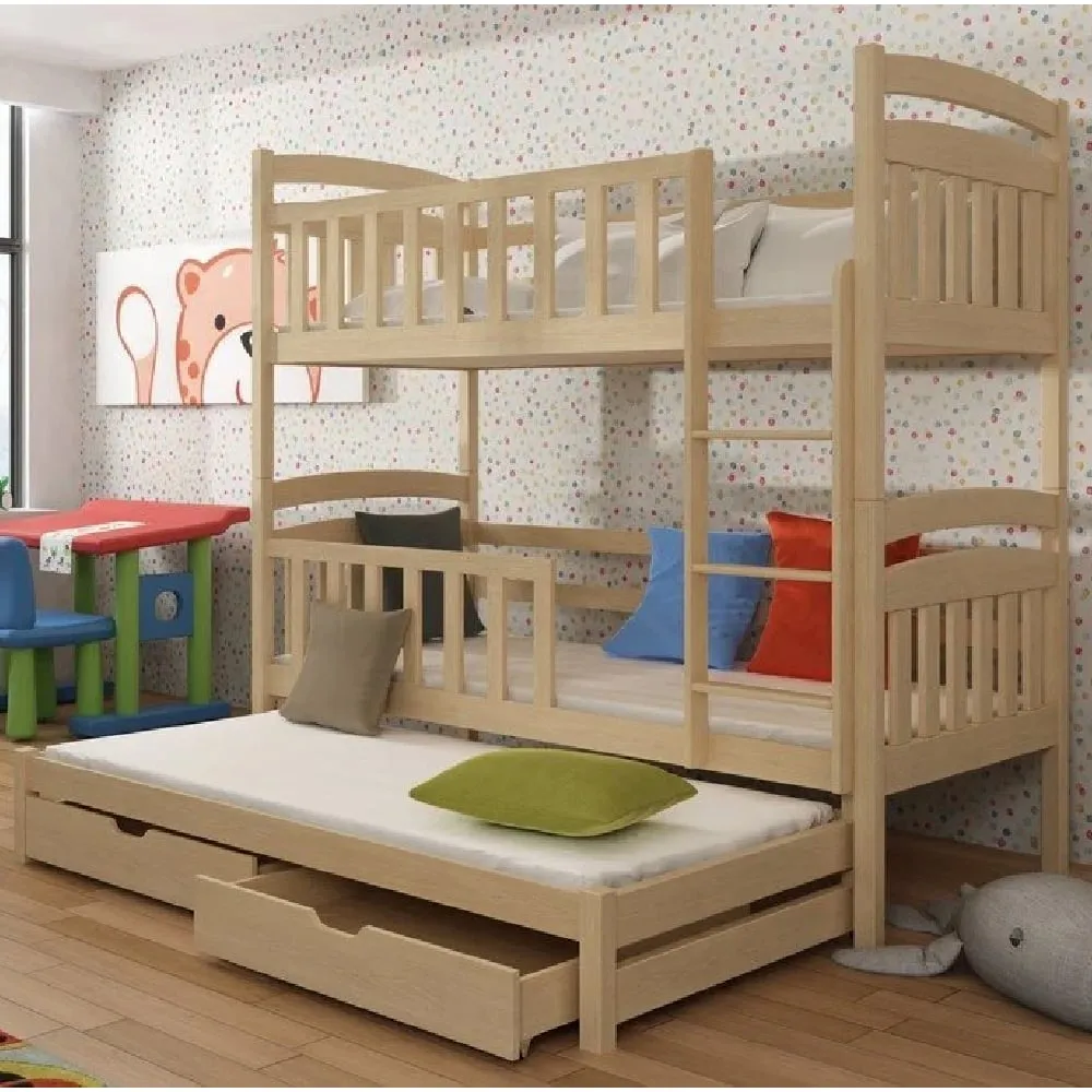 Vernal Bunk Bed with Trundle - Pine