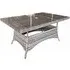 Vernal Rectangular Garden Dining Table - Grey, Glass