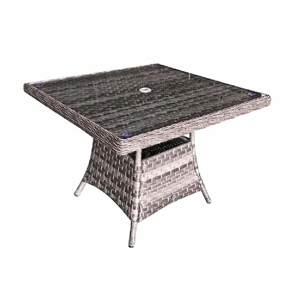 Vernal Square Garden Dining Table - Grey, Glass image