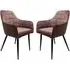 Vernal Velvet Dining Chairs with Black Legs - Blush Pink