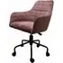 Vernal Velvet Swivel Office Chair - Blush