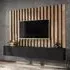 Vernon Entertainment Unit with Storage - Black, Artisan Oak