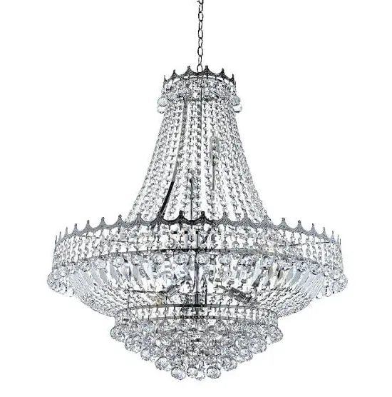Versailles 13 Light Chandelier - Chrome, Crystal