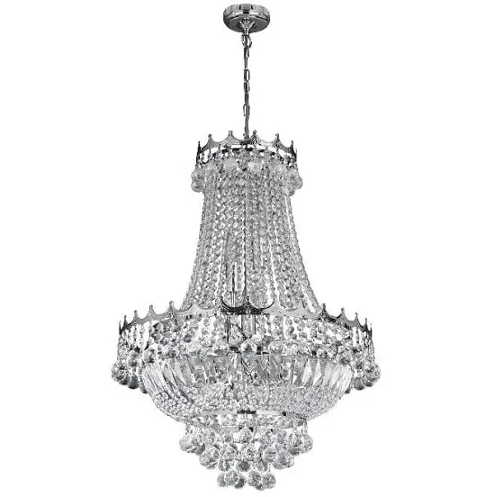 Versailles 9 Light Chandelier - Chrome, Crystal image