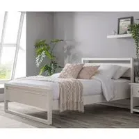 Versmold Double Bed Frame - Surf White, Pine