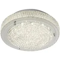 Vesta LED Flush Light with Crystal Decor - Chrome