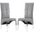 Vesta Studded Dining Chairs Pair - Grey, Faux Leather