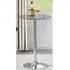 Vetro Round Bar Table - Clear Glass, Chrome