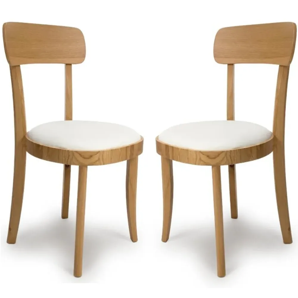 Vevey Dining Chairs with Padded Seat, Set of 2 - Oak product