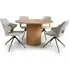 Vevey Dining Table with 4 Vercelli Chairs - Natural Oak