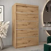 Vevey I 2-Door Sliding Wardrobe - Artisan Oak, Laminated Board