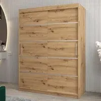 Vevey I 2-Door Sliding Wardrobe - Artisan Oak, Laminated Board