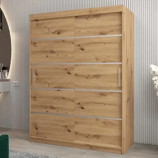 Vevey I 2-Door Sliding Wardrobe - Artisan Oak, Laminated Board