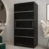 Vevey I 2-Door Sliding Wardrobe - Black, Laminated Board