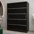 Vevey I 2-Door Sliding Wardrobe - Black, Laminated Board