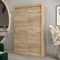 Vevey I 2-Door Sliding Wardrobe - Sonoma Oak, Laminated Board