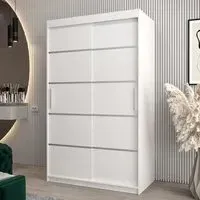 Vevey I 2-Door Sliding Wardrobe - White, Laminated Board